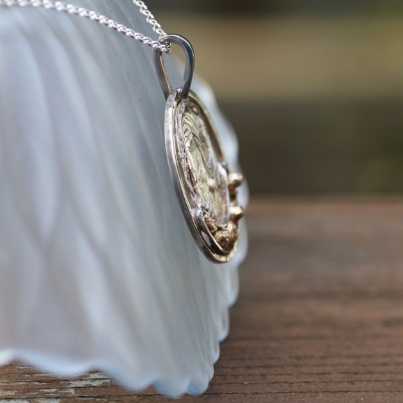 Handcrafted Mother Madonna Pendant in Solid Sterling Silver , No Chain - Picture 6 of 6